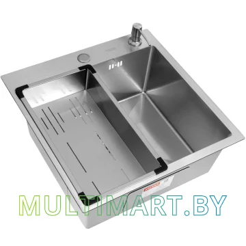 Кухонная мойка ARFEKA ECO AR 500x500+CL AR G+DS AR SATIN DECOR VOLCANIC